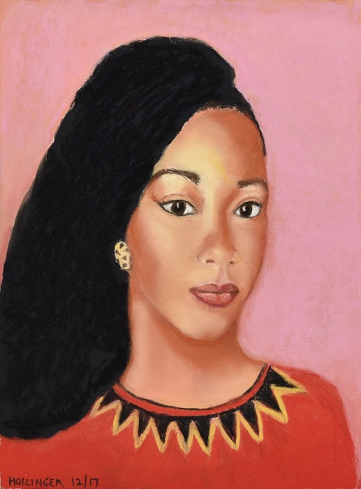 Portrait of my African friend by Mary Hollinger