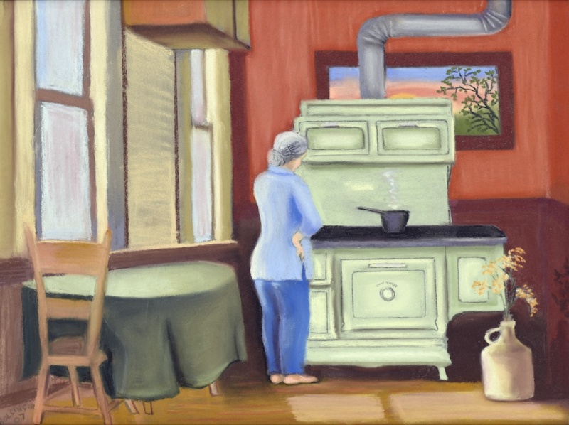 The Old Schoolhouse Cook Stove by Mary Hollinger